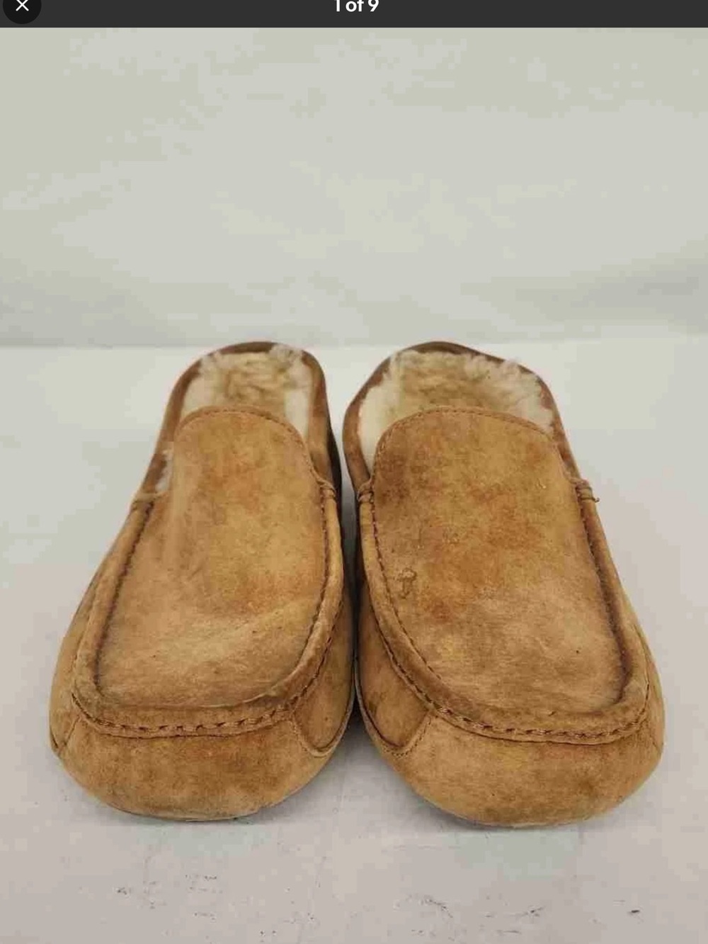 UGG Men's Brown Suede Ascot Slippers Size 12